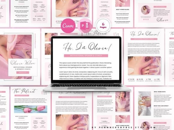 Download ► 6 Page Media Kit Canva Template - Kit Collection