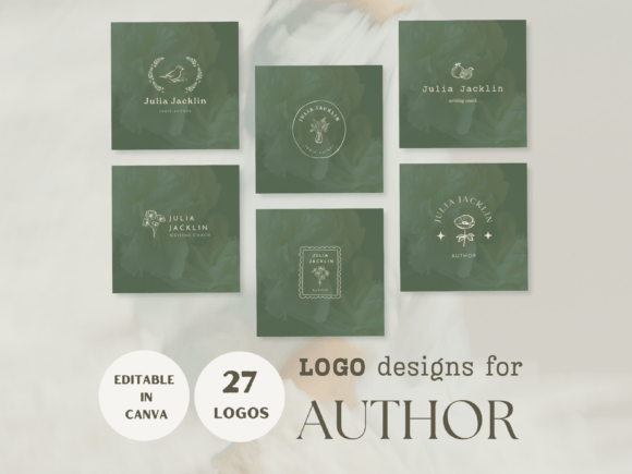 Download Logo Design Canva Template for Authors - Author Collection