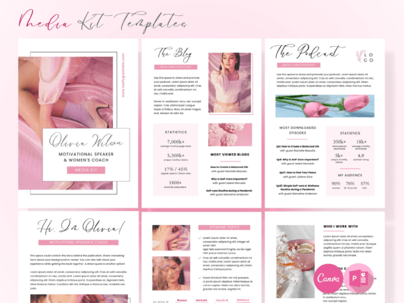 Download Influencer Media Kit Template: Canva Rat - Kit Collection