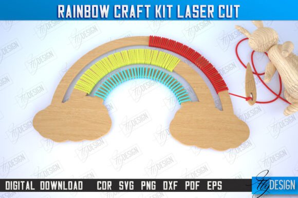 Download Rainbow Craft Kit Laser Cut. Montessori - Kit Collection