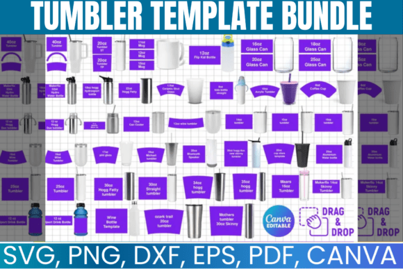 Download Tumbler Canva Editable Template Bundle - Editable template bundle Collection