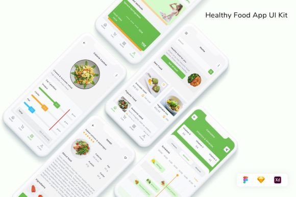 Download Healthy Food App UI Kit - Kit Collection