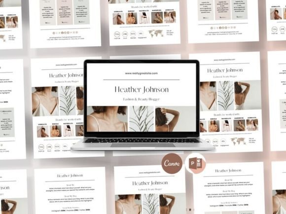 Download 2 Page Media Kit Canva Template, Instagram - Kit Collection