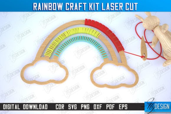 Download Rainbow Craft Kit Laser Cut. Montessori - Kit Collection