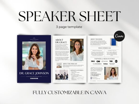 Download Speaker Media Kit Canva Template - Kit Collection