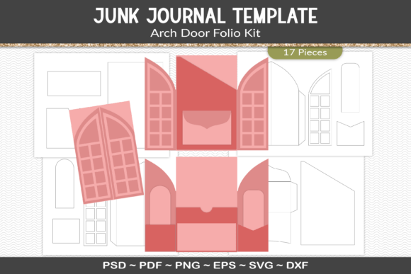 Download Junk Journal Folio Template Kit - Kit Collection