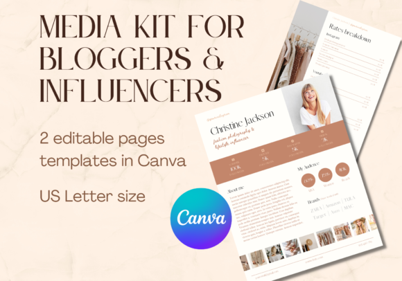 Download 2 Page Media Kit Canva Template - Kit Collection