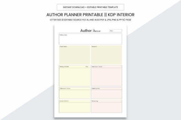 Download Author Planner Page Kdp Interior - Author Collection