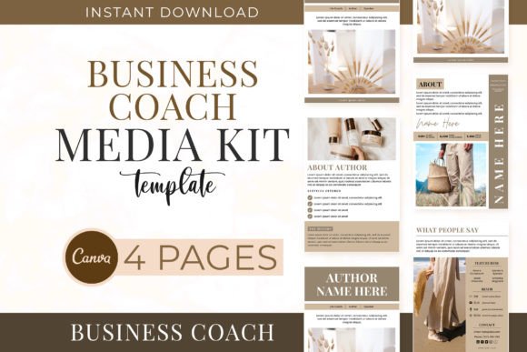 Download Media Kit Template for a Business Coach - Kit Collection