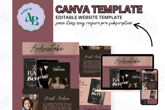 Download Author Canva Website Template - Author Collection