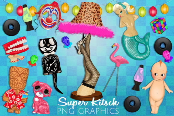 Download Super Kitsch Retro Graphics Set - Kit Collection