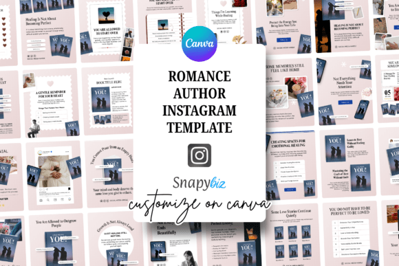 Download Romance Author Canva Instagram Template - Author Collection